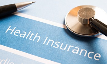 Close-up of health insurance document