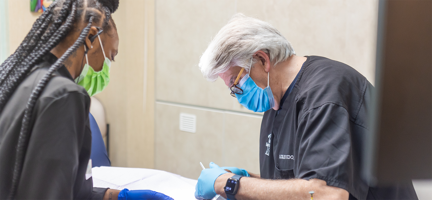 Male emergency dentist in Little Rock treating a patient