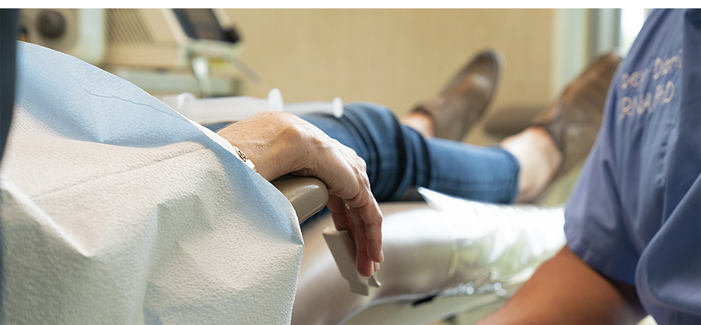 Close up of patient under effects of dental sedation